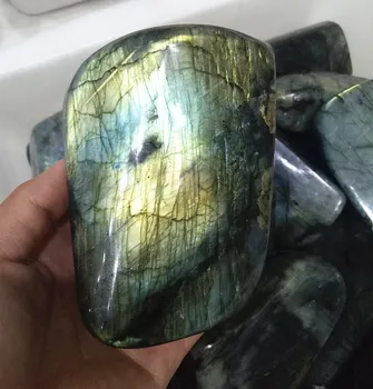 Väčšie krištáľovo kameň prírodný labradorit quartz leštený kameň minerálne vzor domáce dekorácie uzdravenie 18