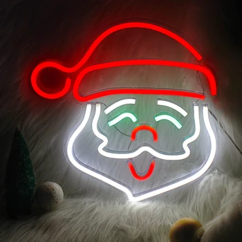 Wanxing Neon Vianočné Neon Santa Claus, Vianočné Party Dodávky Neon Nočné Lampy Pre Spálne Hra Usb S Vypínačom Izba Dekor 1