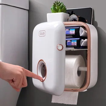 Wc tkaniva box toaletný papier box rolka papier toaletný papier zadarmo dierovanie skladovanie nepremokavé kúpeľňa wc papier rack 8