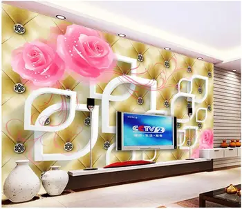 WDBH vlastné nástenné 3d foto tapety na stenu Rose mäkké balík, TV joj, steny 3d nástenné maľby, tapety pre obývacia izba 6