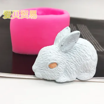 White rabbit, silikónové formy čokoláda Mu Si zmrzlinu pečivo pečiva nástroj kvapky omietky formy mydlo plesní 15
