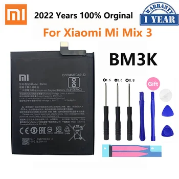 Xiao Mi 100% Originálne Batérie BM3K Pre Xiao Mix 3 Mix3 3200mAh vysokokapacitné Nabíjateľné Telefón Náhradné kontakty batérie Akku 2
