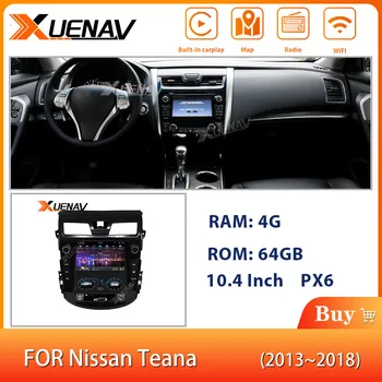 XUENAV 10.4 Palcový Android Auto DVD Prehrávač PX6 autorádia GPS Navigácia-Nissan Teana Roky 2013-2018 Auto Stereo Prehrávač Multimediálnych súborov 7
