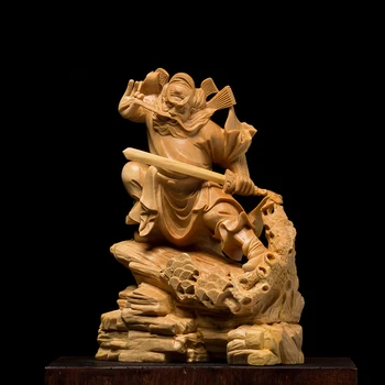 Zhong Kui Čínsky Hell Angels Sochu Budhu Na Dekoráciu Dreva A Rezbárstvo Stene Obývacej Izby Feng Shui Dreva Remeslá 4