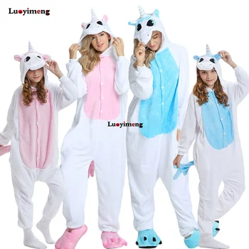 Zimné Zvierat Onesie Deti Kigurumi Jednorožec Pyžamo Sleepwear Pre Ženy, Dospelých Pijama Dieťa Dievča Oblečenie Chlapci Odev Trakmi 3
