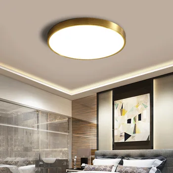 zmluvne a moderné spálne lampa kolo medi izba balkón lampy, svetlá Nordic Americký lampy a svietidlá 6