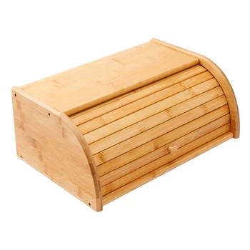 Úložný Box Bambusu Chlieb Box Koše Na Rezanie Palube Potravín Kontajnerov Veľké Zásuvky, Kuchynské Organizátor Bytové Doplnky 5
