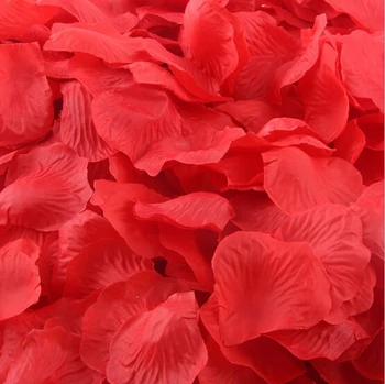 Červené Umelé ružových Lístkov pre Svadobné Dekorácie 500pcs Hodváb petalas de rosas para casamento R-003-01 8