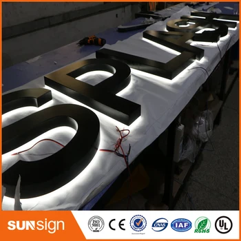 Čína Výrobcu OEM vlastné reklamy podsvietený nehrdzavejúcej ocele, LED list podpísať a 3d písmená prihlásiť 3