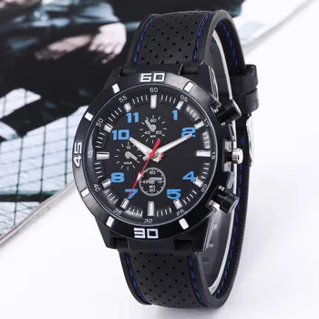 Šport Quartz Heren Horloge Režim Klassieke Luxe Racing Business Dial Bežné Niet Waterdicht Gesp Analoge Zwart Horloge 8