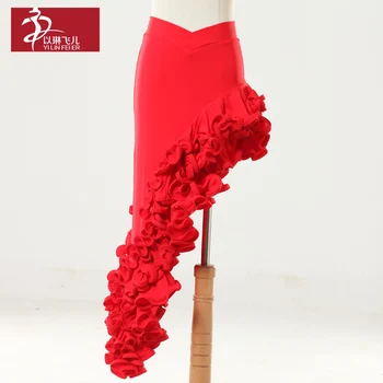 Ženy, dámy čierna červená, fialová, modrá ballroom dance sukne moderné valčík štandardné flamenco tanec sukne big swing sukne S8032 8