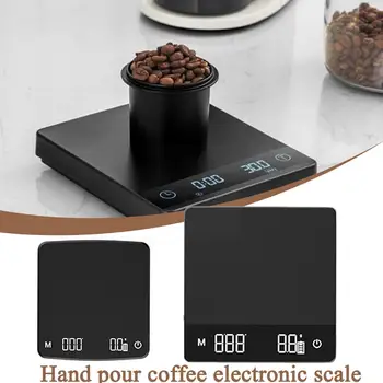 0,1 g/kg, 2 kg Čierne Espresso Kávu Elektronické Stupnice Led Domácnosť Kávy Displej Mini Plnenie Obrazovke Rozsahu Stupnice Kuchyňa B7t1 1