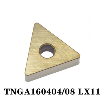 100% Originálne TNGA TNGA160404 LX11 TNGA160408 Karbidu Vložiť Čepele Mechanické Spracovanie CNC sústruhu Efektívne a trvalé 160408 14
