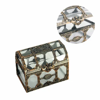 1PCS Plastové Transparentné Pirate Treasure Box Úložný Organizátor pre Obchod Krúžok Crystal Drahokam Šperky, Prívesok Trinket Domov Dodávky 11
