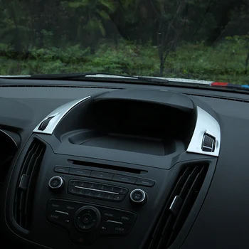 2 ks Na Ford KUGA UNIKNÚŤ 2017 ABS Chróm Matný Tabuli Klimatizácia Ventilačné Zásuvky Kryt Trim Auto dizajn Interiéru 3