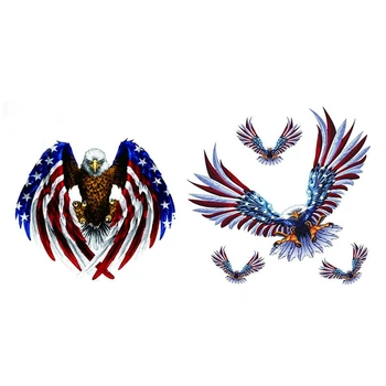 2 Nastavte Odtlačkový Nálepky Na Auto, Motocykel Eagle S Vlajku USA, 1 Ks A 1 Sada 4 Ks 1