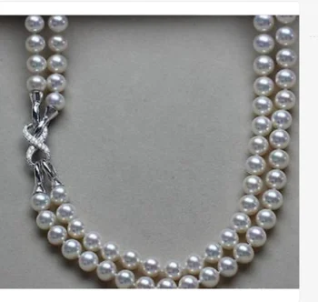2 pramene 9-10 mm south sea kolo white pearl náhrdelník 18