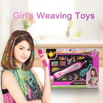 2018 Dievča, Móda tvorivé osobnosti vlasy stroj DIY dievčatá pletená vlasy ozdoby detí predstierajú, že hrať kostým hračky 13