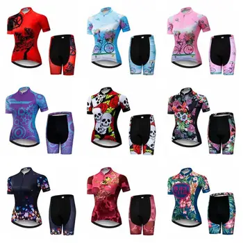 2019 Cyklistika Dres Sady Ženy MTB Cyklistické Oblečenie Priedušná Mountian Cestných Bicyklov vyhovovali pro team Ropa Ciclismo bicykli hornej dolnej 9