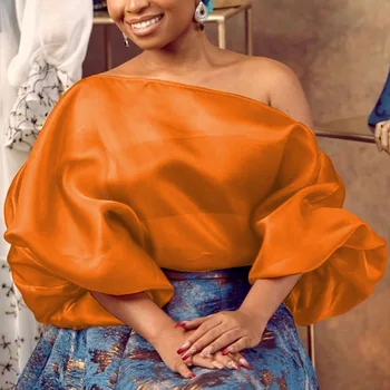 2021 Jar Leto Sexy Africkej Ženy, jednofarebné tričká Afriky Oblečenie pre Ženy Africkej Ženy Topy 9