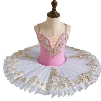 2022 Biely Balet Tutu Sukne Baletné Šaty Detí Labutie Jazero Kostým Deti, Brušný Tanec Oblečenie Fáze Odbornej baletné šaty 14