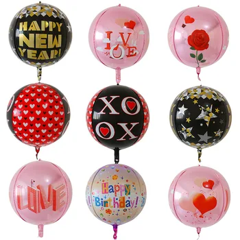 22 inch Kolo 4D Fólia Hélium 2020 ŠŤASTNÝ NOVÝ ROK Balóny, Party, Svadby, Narodeniny Dekorácie Nafukovacie Deti Hračky Vzduchu Globos 12