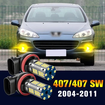 2ks LED Hmlové Svetla, Žiarovky Lampy Na Peugeot 407 SW 2004-2011 2005 2006 2007 2008 2009 2010 Príslušenstvo