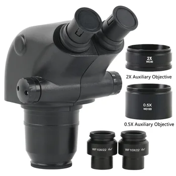 6,5 X-65X 3.25 X-130X Binokulárne Stereo Lupa Mikroskop Laboratórne Mikroskopom Hlavu WF10X/20 mm veľké pole Objektív Na Telefón PCB Repair Tool 1
