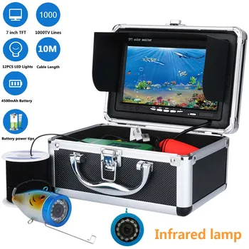 7 Inch Inch Podmorský Rybolov Video Fotoaparát Kit 12 KS LED Infračervené Lampy, Osvetlenie Videa Ryby Finder Jazero Pod Vodou ryby Fotoaparát