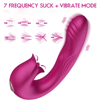 7 Rýchlosť Multi Funkcia Lízanie Ťuknite Dildo Vibrátor Dospelých G-Spot Sania Vibrátory Sexuálne Hračky pre Ženy Juguetes Sexuales Hračka 10