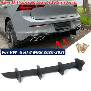 ABS Auto Zadný Nárazník Zadný Difúzor Strane Štiepačky Spojler Pery Telo Držiak Pre VW Pre Golfové 8 MK8 2020-2021 1