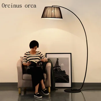 Americký krajiny poschodí lampa moderné spálne, obývacia izba štúdia vertikálne čítanie Nordic textílie gauč textílie lampa Poštovné zadarmo 1