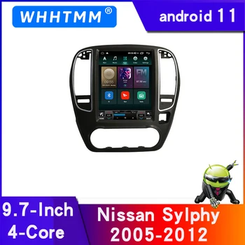 Android 11 9,7-palcový auta GPS rádio rekordér stanice navigácia Nissan Sylfy 05-12 vertikálne Android veľký displej centrálne riadenie v
