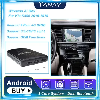 Android 4G 64GB Carplay Bezdrôtový Ai Box Pre K900 2019-2020 8 Core Qualcomm 450 Multimediálne Carbox Auto Smart Box Plug and Play 7