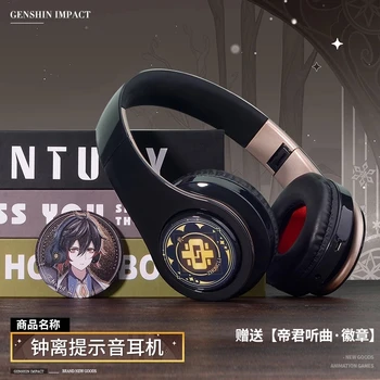 Anime Genshin Vplyv Zhongli Módne Bezdrôtový Bluetooth Headset Pohodlné Stereo Skladacia Herné Slúchadlá Cosplay Darček 15
