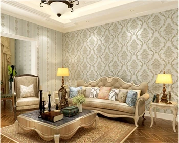 beibehang Európskej jemný tlak non-tkané stenu papier Damasku, obývacia izba, spálňa 3d tapeta luxusné stáť mimo úľavu behang 18