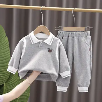 Detské Oblečenie Baby Boy Oblečenie Set 2ks Batoľa Dievča Jar-jeseň Klasický Kockovaný Bežné Jeseň Boutique Oblečenie kórejský Štýl 1