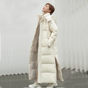 Hrubé dole bundu ženy s kapucňou nadol bunda winterr kabát kultiváciu morálky módne perinu s kapucňou, s hrúbkou 805 9