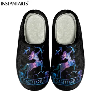 INSTANTARTS Ženy Sandále Strelec Zverokruhu Galaxy Vzor Zimné Bavlna Topánky pre Ženy Súhvezdí Luxusné Dizajnér Črievičku 10