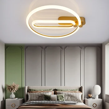 Kreatívne Moderný luster Zlatý/Čierny Akryl led luster Pre Obývacia Izba, Spálňa plafon led techo luster osvetlenie 1