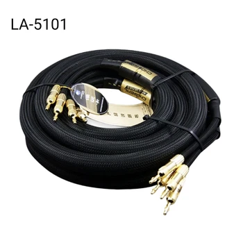 LA-5101 25MMx2.5M 6N OCC pre fanúšikov HIFI Kábel Reproduktora 24K zlatom banánových Najvyššej úrovni Reproduktorový Kábel 6