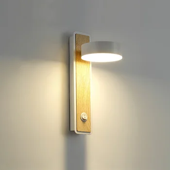 LED Nástenné Svietidlo s vypínačom 5W Spálne, Obývacia Izba Nordic Moderné Nástenné svietidlo Nastaviteľná Ochrana zraku Lampa Minimalistický Dekor Meuble 18