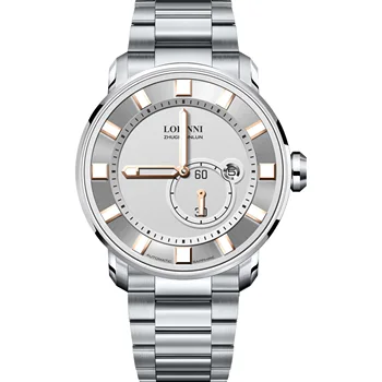 LOBINNI Luxusné Automatické Hodinky Ženy Mens Pár Hodinky Mechanické Náramkové hodinky Vodotesné Svetelný Sapphire Dátum Oceľ Remienok 2