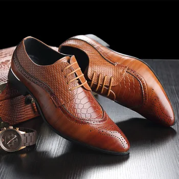 Luxusné Značky Kože Stručné Mužov Business Pointy Šaty Topánky Priedušná Formálne Svadby Základné Obuv Muži Šaty Topánky Móda 1