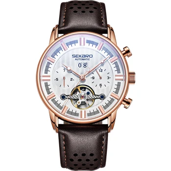Luxusné značky pánske hodinky Skalor hodinky pánske hodinky multifunkčné hodinky pánske nepremokavé tourbillon automatické mechanické 8