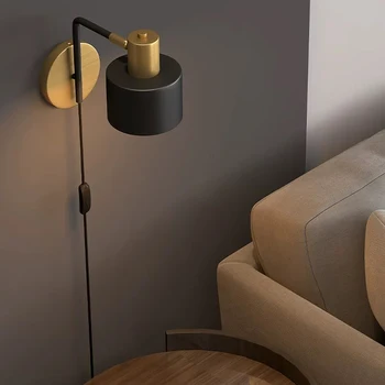 Moderný Dekor Nástenné Svietidlo Spálni Zrkadlo Koridoru Rameno, Otočný Prepínač s LED Svetla na Čítanie v Noci na Posteli Krytý Domov Interiéru 3