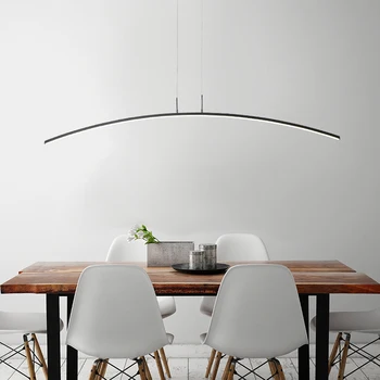 Moderný Jednoduchý tvarovú Hliníkový Prívesok Svetlá Pre Obývacia izba, Jedáleň, Spálňa Štúdiu Creative Lineárne LED svietidlo 13