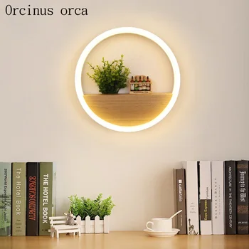 Moderný minimalistický tvorivé LED nástenné svietidlo obývacia izba, spálňa, nočné lampy, Nordic kruhové osobnosti cartoon LED nástenné svietidlo 4