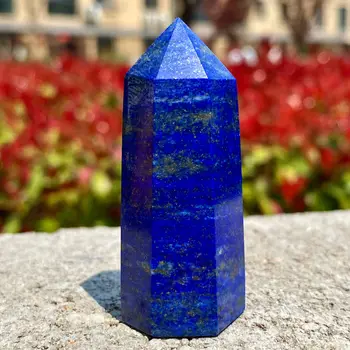 Natuurlijke Lapis Lazuli Veža Jedinečný Modrá Liečivú Energiu Obelisk Quartz Domáce Dekorácie