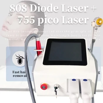 Nové dióda Lasera 1064 755 808nm 2v1 depilačný Laser Nd Yag Lazer Laserové Odstránenie Tetovania Stroj Bezbolestné Krásy Zariadenia 3